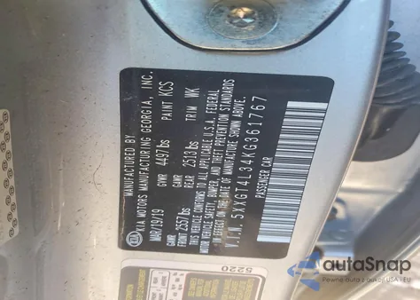 2019 Kia Optima Lx z USA, uszkodzony, nr VIN 5XXGT4L34KG361767